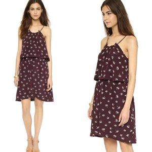 Madewell Silk Tiered Palmtree Halter in Brown